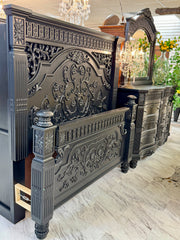 Curved X-tall dresser w/mirror