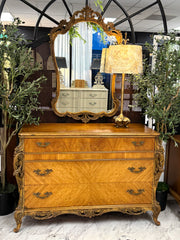 French Louis XV Full bedroom set w/rails