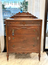Vintage ornate chest w/glove box on casters