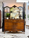 Antique French provincial dresser w/ mirror ￼