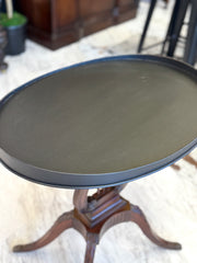 Vintage Lyre mahogany side table