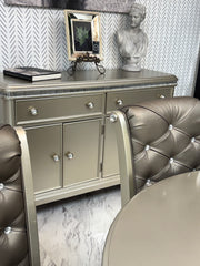 Modern Silver table & 4 chairs