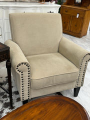 Pair of tan club chairs (2)