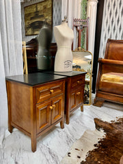 Pair of wooden nightstands (2)