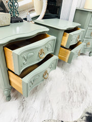 French Provincial nightstand pair (2)