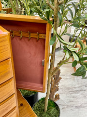 Oak jewelry armoire