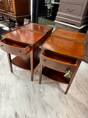 Pair of mahogany end/side tables ￼