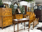 Two-drawer oak desk