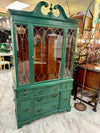 Vintage green china cabinet