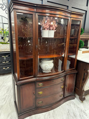 Vintage mahogany china cabinet