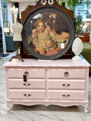 Pink French Provincial dresser