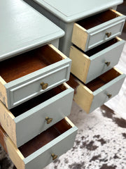 Pair of vintage blue nightstands