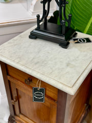 Antique marble top cabinet