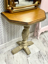 Vintage carved wood side table