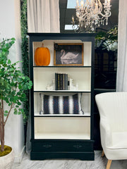 Black/white bookcase w/2 drawers