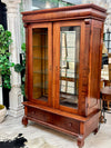 Vintage Empire Style Two Door Bookcase on casters
