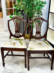 Vintage set of (4) upholstered chairs