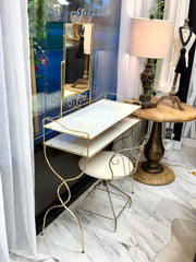 Vintage metal vanity w/stool