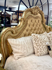French Provincial King Bed w/rails