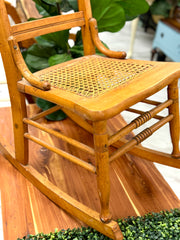Vintage cane bottom child’s rocker