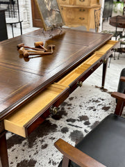 Vintage Federal style leather-top desk
