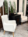 White faux leather chair (ea.)