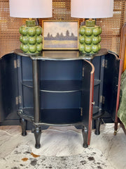 Vintage style half-moon cabinet