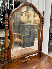 Vintage Sage green chest w/mirror on casters
