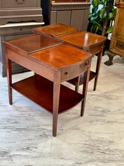 Pair of mahogany end/side tables ￼