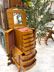 Oak jewelry armoire