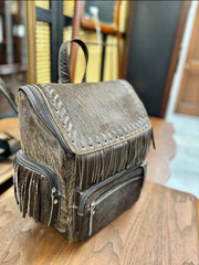 Cowhide backpack