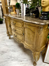 French Provincial marble-top buffet