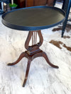 Vintage Lyre mahogany side table