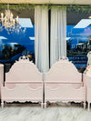 Pink twin bed pair (2)