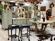 Antique clawfoot side/end table pair (2)