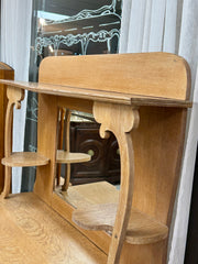 Antique buffet on casters w/hutch