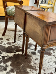 Antique French carved table pair (2)