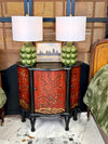 Vintage style half-moon cabinet