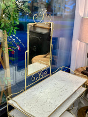 Vintage metal vanity w/stool