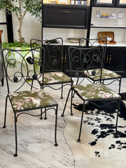 Set of (4) metal chairs