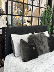 New upholstered queen bed w/rails