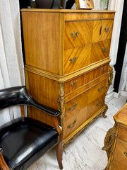 Vintage French Provincial high boy chest ￼