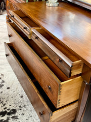 Antique Burlwood dresser w/mirror