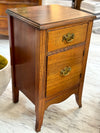 Vintage carved wood nightstand