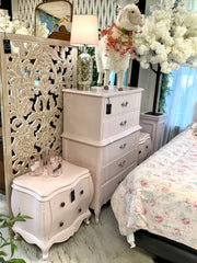 Vintage French Provincial queen headboard w/rails