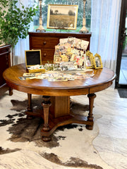 Vintage 54” round dining table