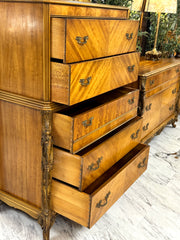 French Louis XV Full bedroom set w/rails