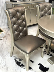 Modern Silver table & 4 chairs
