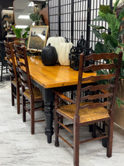 Vintage English Rush Style High Ladder-back Chair set of (4)