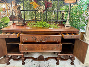 Vintage carved wood buffet